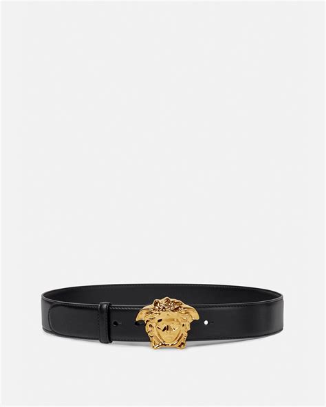 Shop Versace La Medusa Leather Belt 